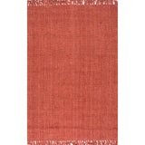Nuloom Hand Woven Maui Chunky Loop Rug, Brick 8'6"x11'6"