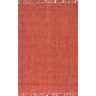 Nuloom Hand Woven Maui Chunky Loop Rug, Brick 8'6"x11'6"