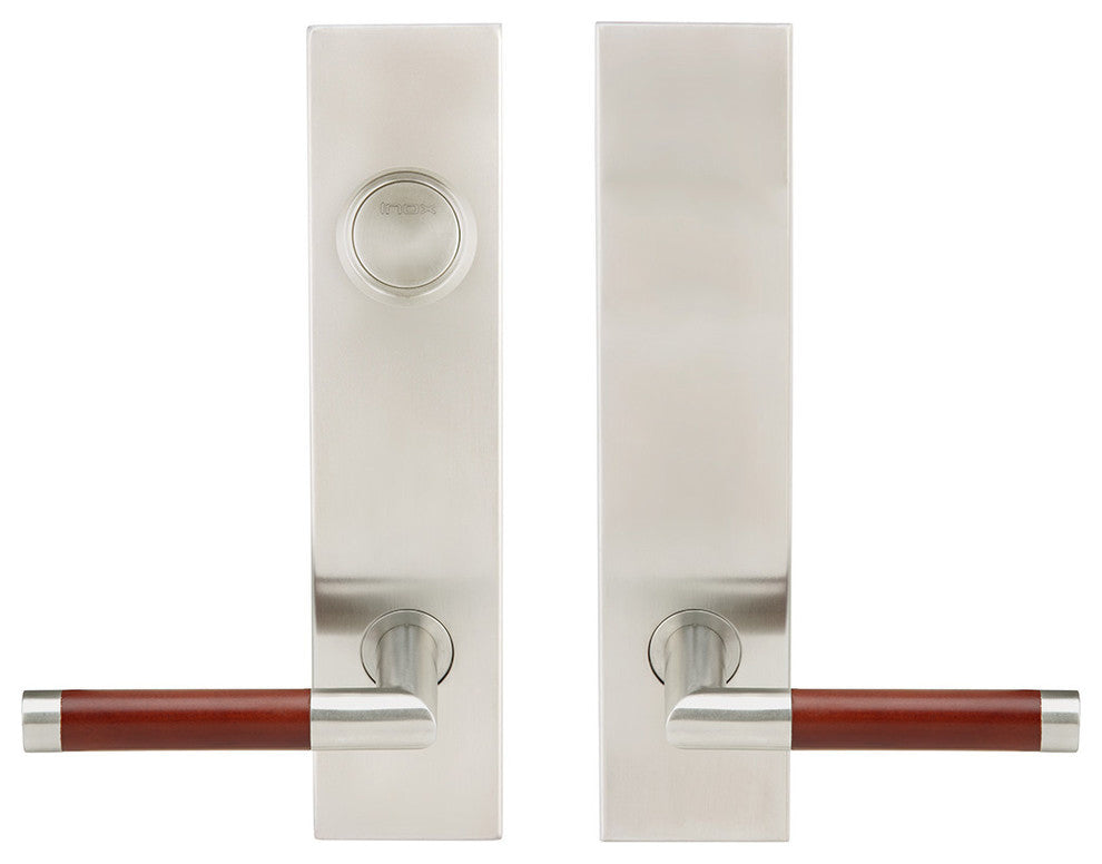 Cabernet Lever, Tubular Entry, Double Cylinder, Satin Stainless Steel