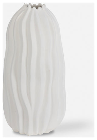 Uttermost 18108 Merritt 26" Tall Earthenware Vase - Matte White