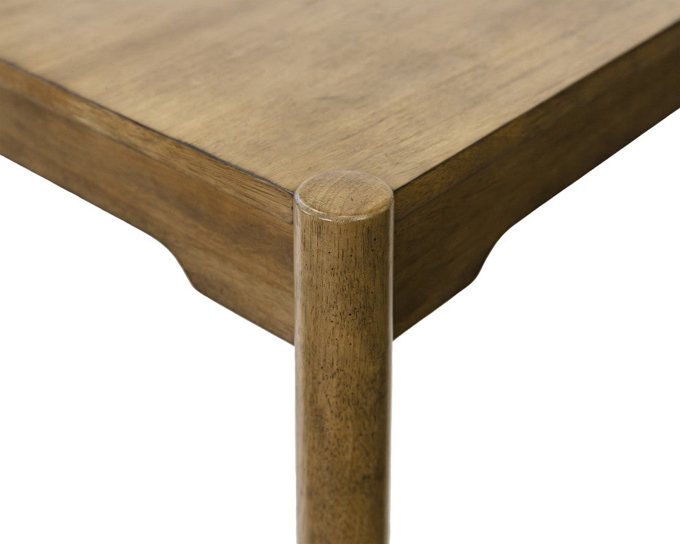 Modern Wood Rectangular Kitchen Dining Table, Brown