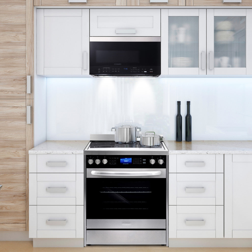 5-Piece Kitchen, 30" Over the Range Microwave and 30" Electric Range