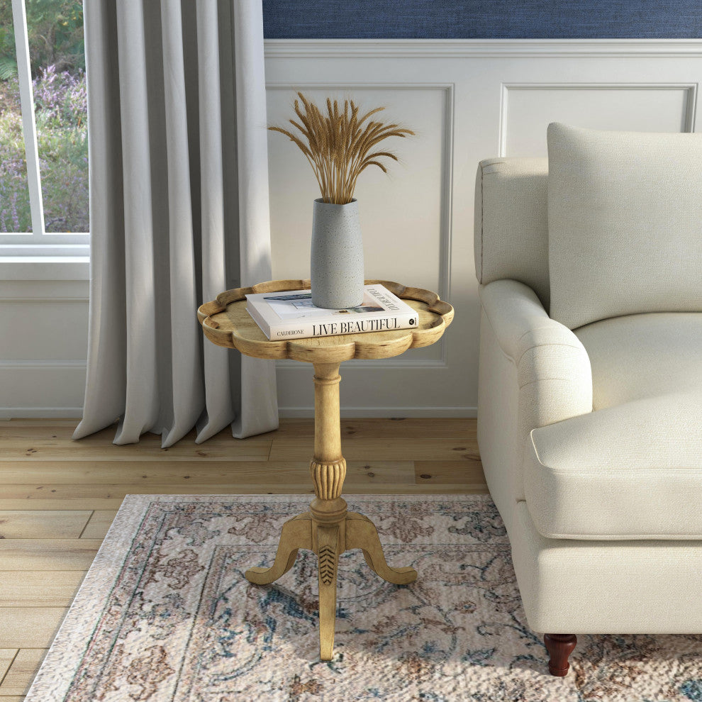 Butler Dansby Pedestal Table, Beige
