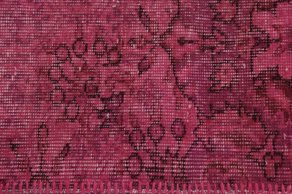 Vintage Over-dye Patchwork Turkish Area Rug Hand-tufted Wool Carpet 9x12