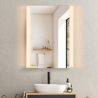Serra Frameless Surface-Mount LED Lighted Bathroom Medicine Cabinet, 24"