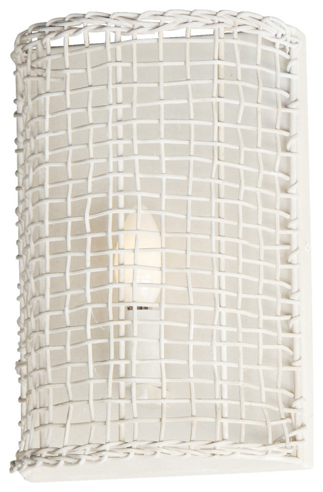 Maxim 22471 Cestino 13" Tall Wall Sconce - Weathered White