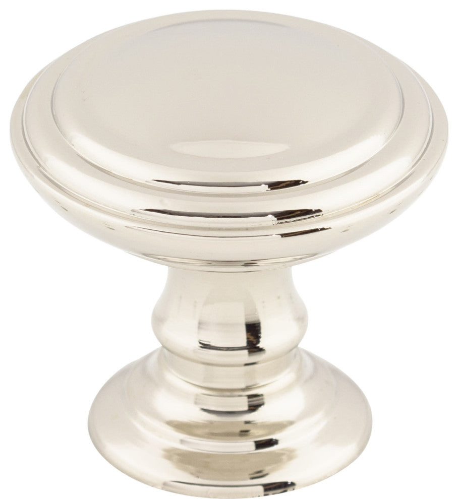 Top Knobs TK321 Reeded 1-1/2 Inch Mushroom Cabinet Knob - Polished Nickel