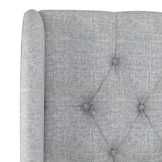 Bradwell Full Tufted Curved Wingback Bed, Zuma Pumice
