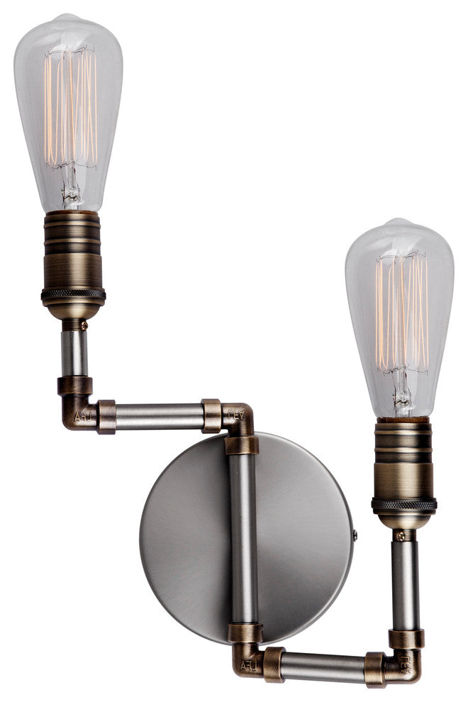 2 Light Wall Bracket, Brushed Nickel