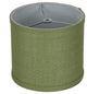 Classic Drum Burlap Lampshades, Khaki Green, 8"