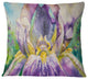 Iris Flower Close up Floral Throw Pillow, 16"x16"