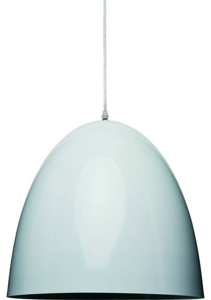 Nuevo Living Dome Lighting Pendant, White Steel Metal, Small, Default Title