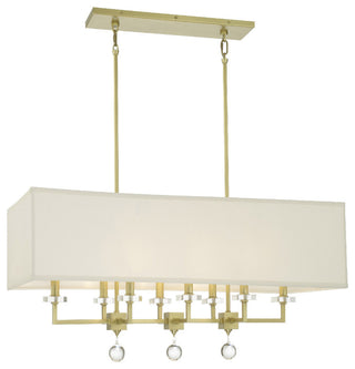 Crystorama 8109-AG, 8-Light Chandelier, Aged Brass