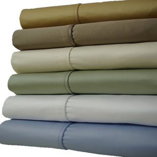 Luxury 1200 TC Sheets 100% Cotton Solid Sheet Set, Taupe, California King