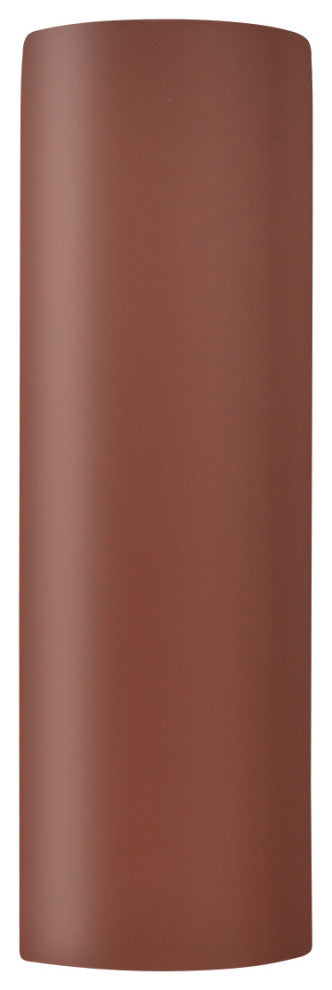 Ambiance Tube Wall Sconce, Open Top & Bottom, Canyon Clay, E26