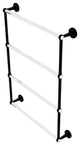 Clearview 4 Tier 24" Ladder Towel Bar with Twisted Accents, Matte Black