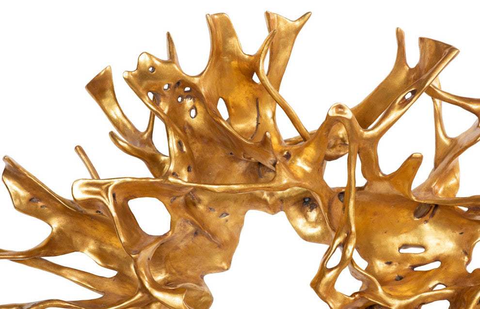 Cast Root Wall Decor, Gold Leaf