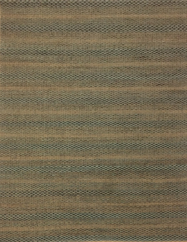 Deana Handwoven Contemporary Rug, Green/Natural, Rectangular 5'x7'6