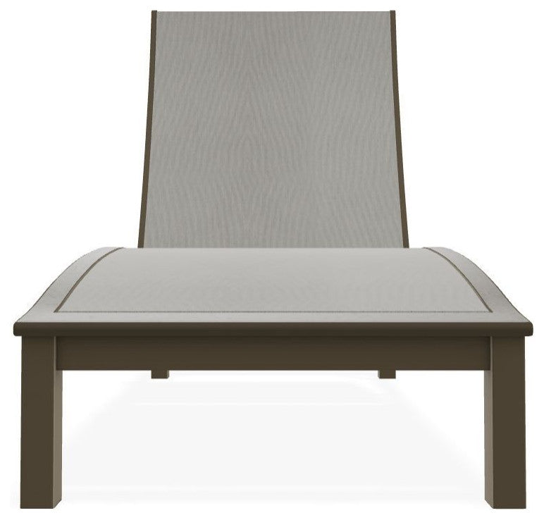 Bazza Sling 4-Position Contour Outdoor Chaise Lounge, Augustine Oyster/Beachwood