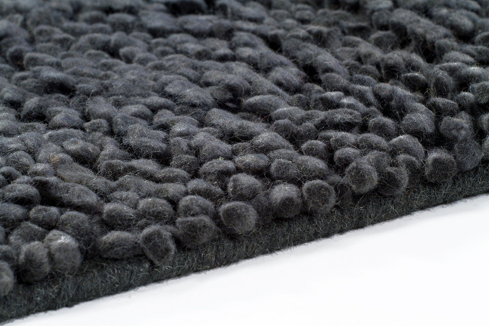 Strata Contemporary Area Rug, Black, 9'x13' Rectangle