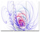3D Blue Surreal Illustration, Abstract Wall Art Canvas, 36x28, 3 Panels