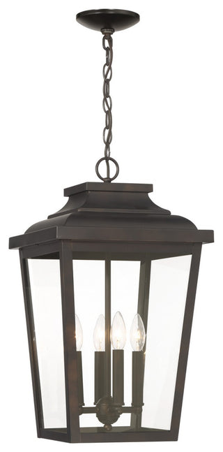 Minka Lavery Irvington Manor 4 Light Outdoor Chain Hung, Chelesa Bronze