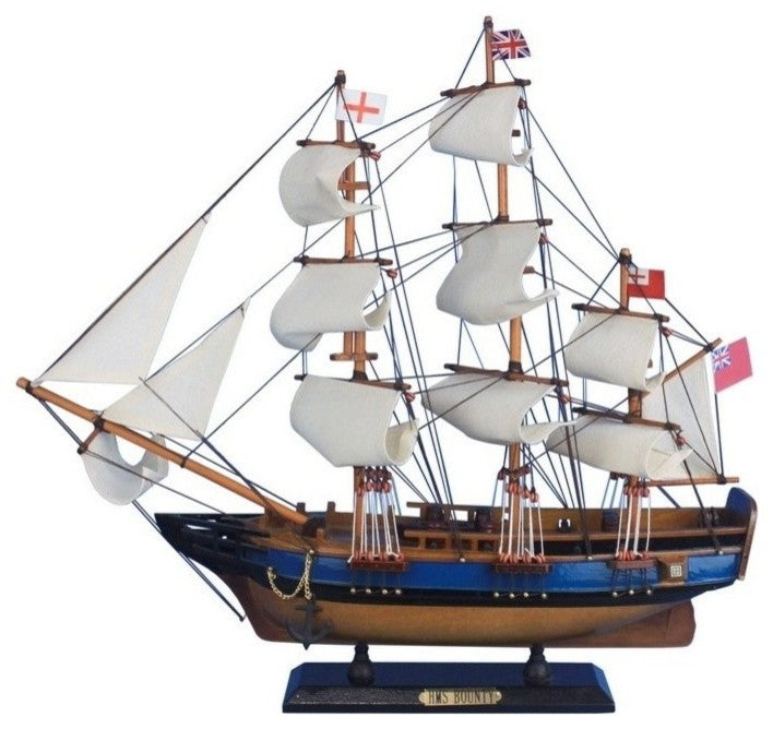 HMS Bounty Decorative Tall Model Wooden Ship, 20"