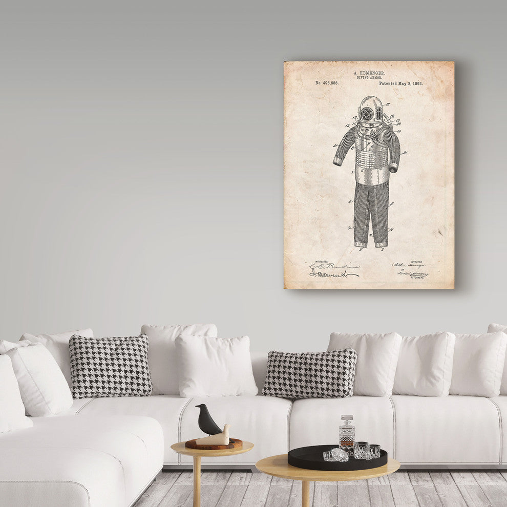 "Vintage Scuba Gear" by Cole Borders, Canvas Art, 32"x24"