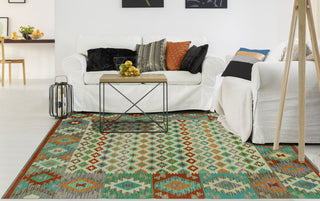 Sangat Kilim Annice Ivory/Rust Rug, 6'0x8'0