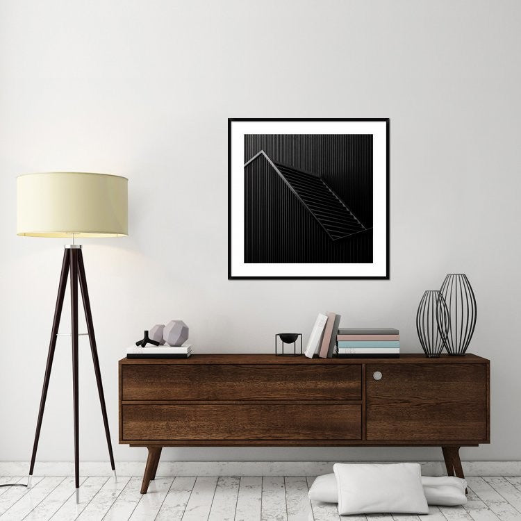 "Black Light" Framed Digital Print by Gilbert Claes, 38"x38"