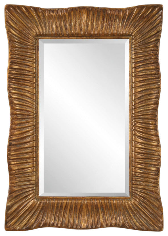 Uttermost Emerson Scalloped Antique Gold Mirror