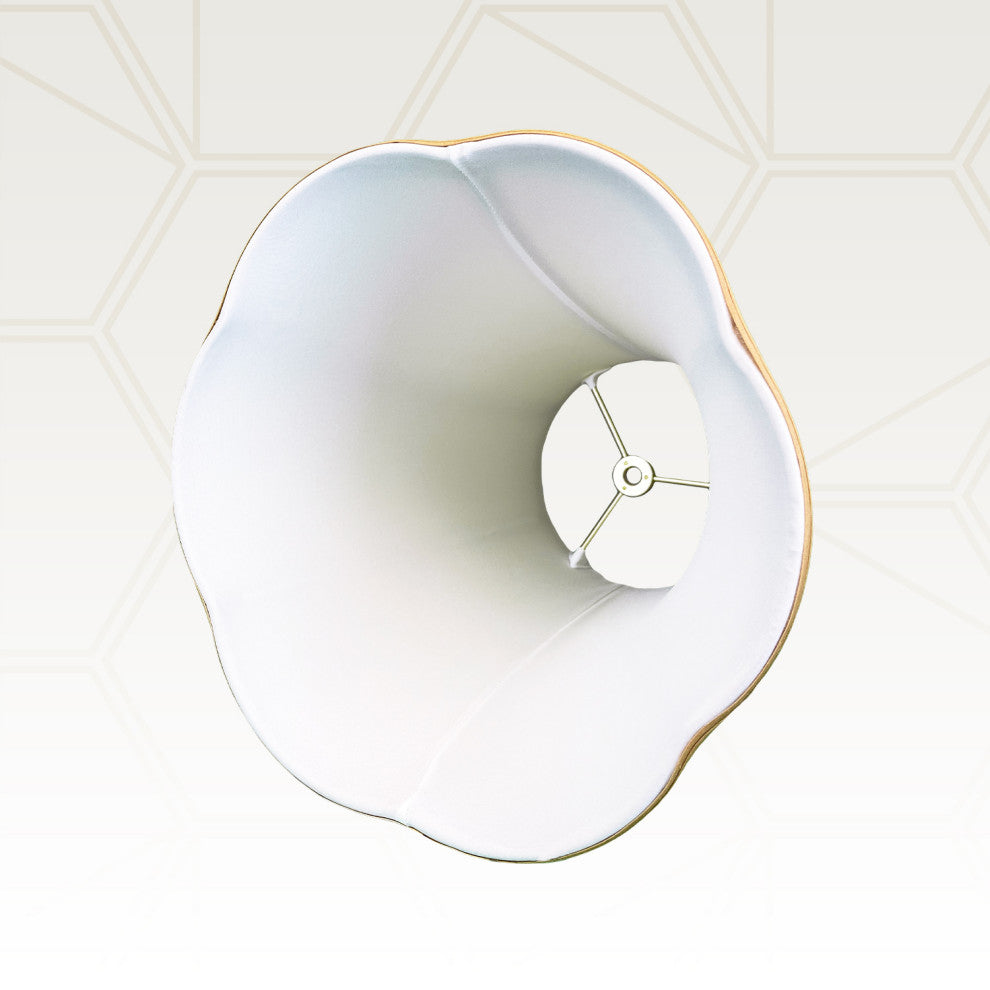 Royal Designs Bottom Outside Scallop Bell Lamp Shade, Antique Gold, 5x10x8.25