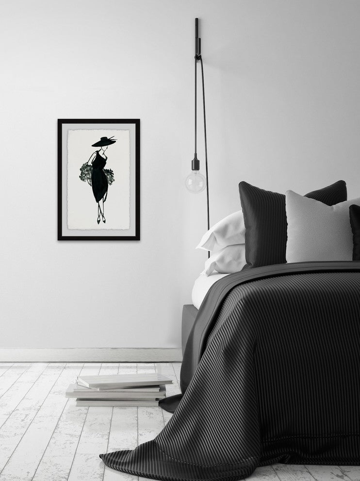"Perfect in Black" Framed Painting Print, 24"x36"