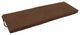 63"X19" Solid Microsuede Bench Cushion, Chocolate