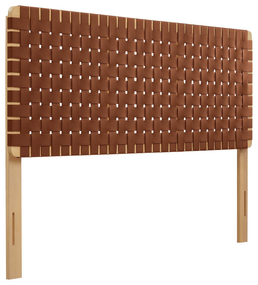 Sparta Weave Queen Vegan Leather Headboard