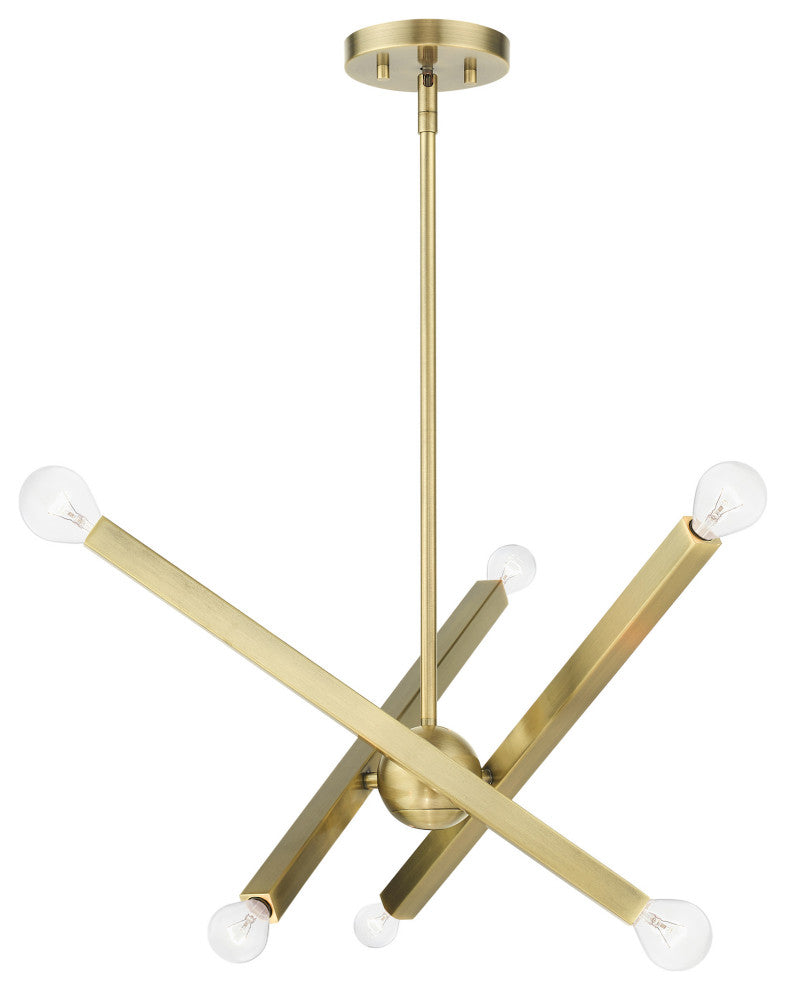 Antique Brass Modern, Urban, Sputnik, Dynamic, Timeless Chandelier