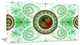 Light Green Psychedelic Relaxing Art, Abstract Canvas Art Print, 40x20
