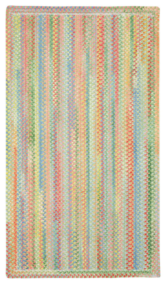 Capel Baby's Breath Light Green 0450_240 Braided Rugs - 27" X 9' Runner Concentr