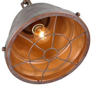Golden Lighting Bartlett Mini Pendant, Copper Patina