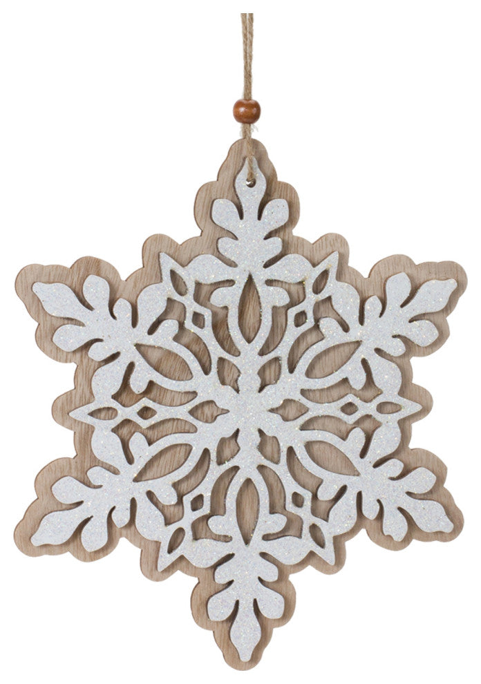 Wood Snowflake Ornaments, 2-Piece Set4