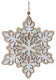 Wood Snowflake Ornaments, 2-Piece Set4