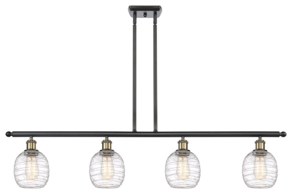 Innovations 516-4I-BAB-G1013 4-Light Island Light, Black Antique Brass