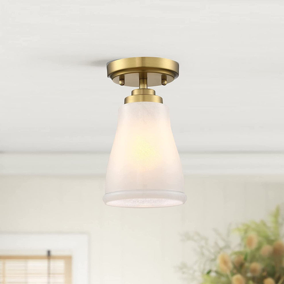 Mini Semi Flush Mount Ceiling Light antique glass ceiling light fixture