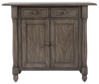 Shades of Gray Expandable Drop Leaf Kitchen Island Set With 2 Stools