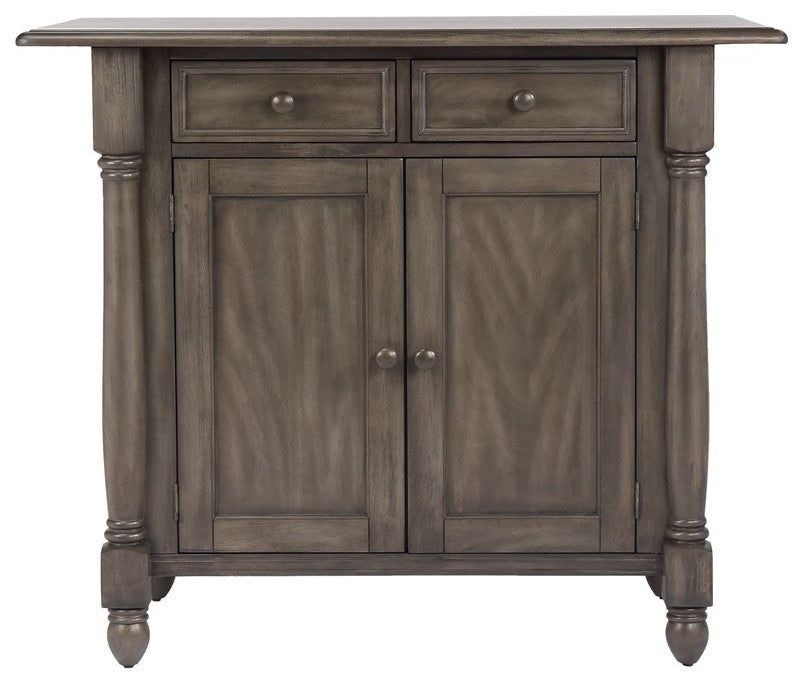 Shades of Gray Expandable Drop Leaf Kitchen Island Set With 2 Stools