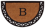 Ornate Scroll Monogram Doormat 2'x3', Letter B
