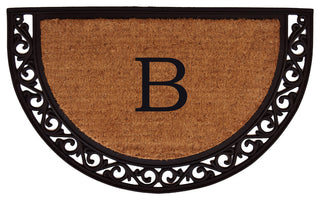 Ornate Scroll Monogram Doormat 2'x3', Letter B