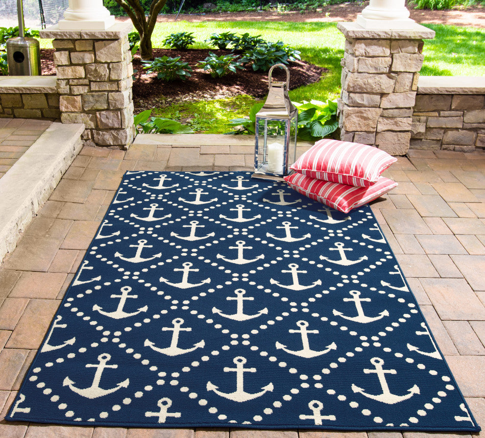 Baja Rug, Navy, 8'6"x13'