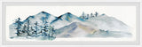 "Snowy Mountain Pass" Framed Painting Print, 45x15