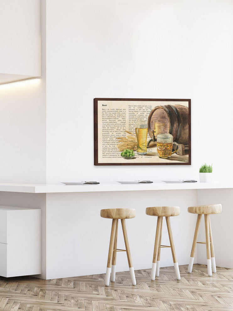 "Beer Tradition" Framed Painting Print, 36"x24"